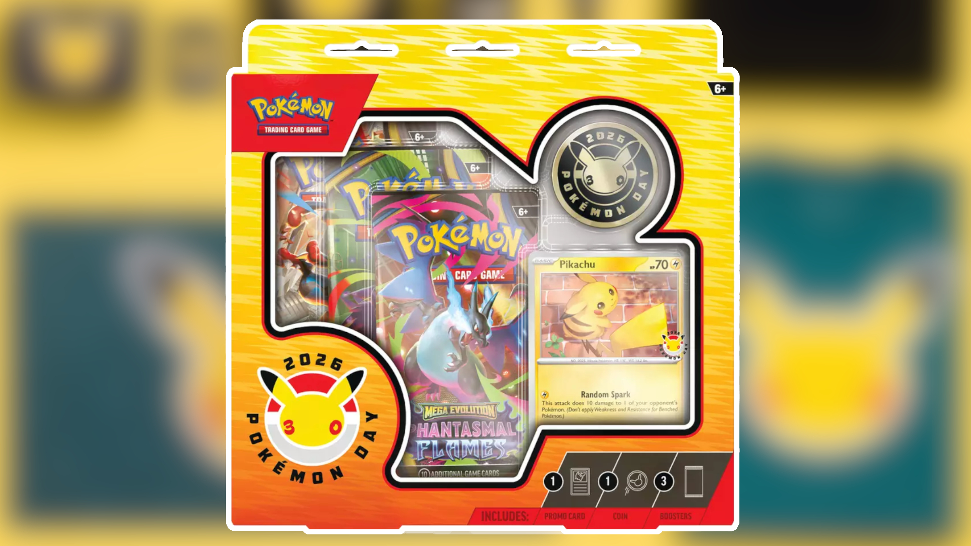 Pokemon Day 2026 Collection against a blurred background featuring Pikachu icons