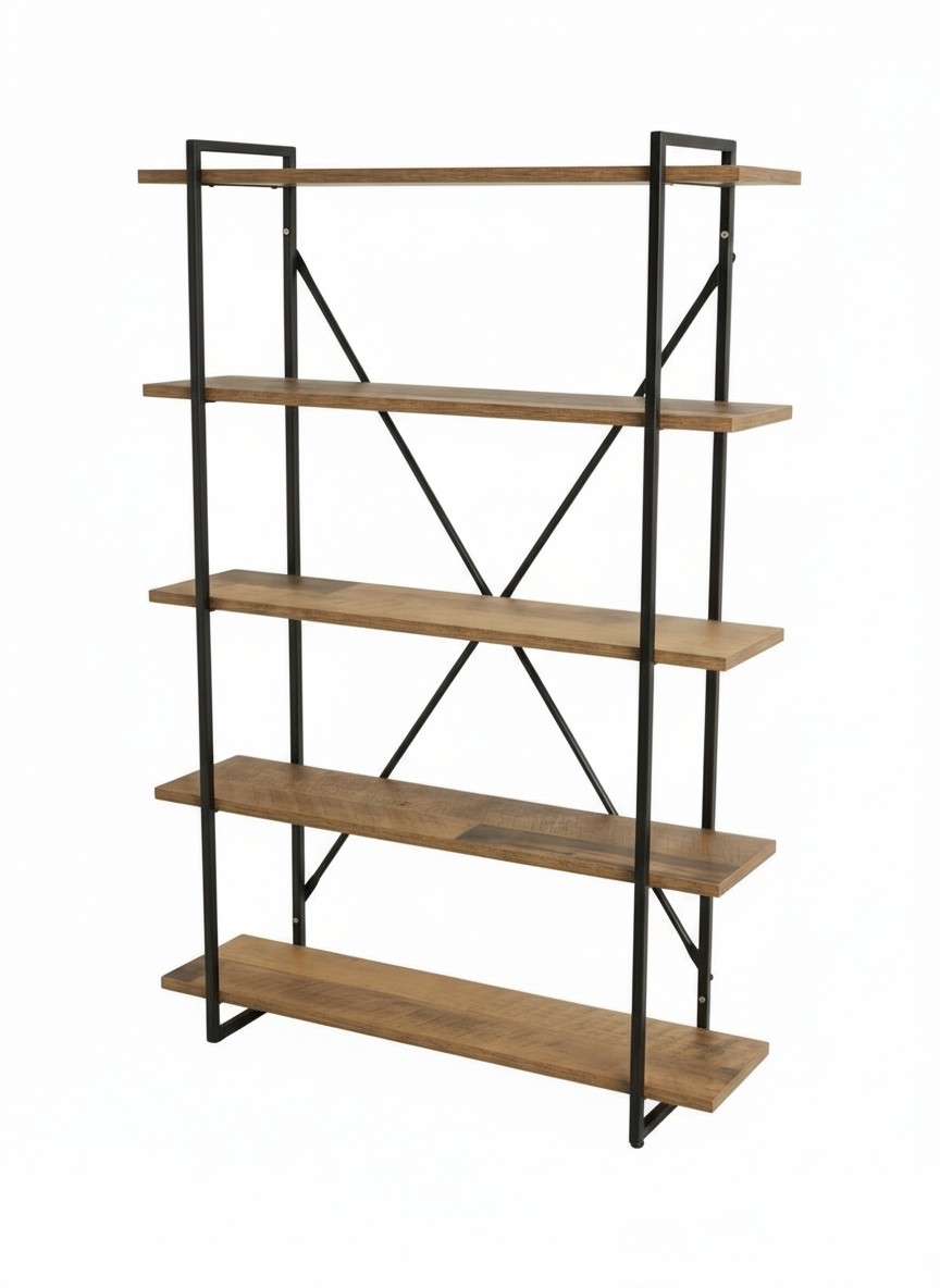 Next, Dark Bronx Wide 5 Tier Wall Shelves