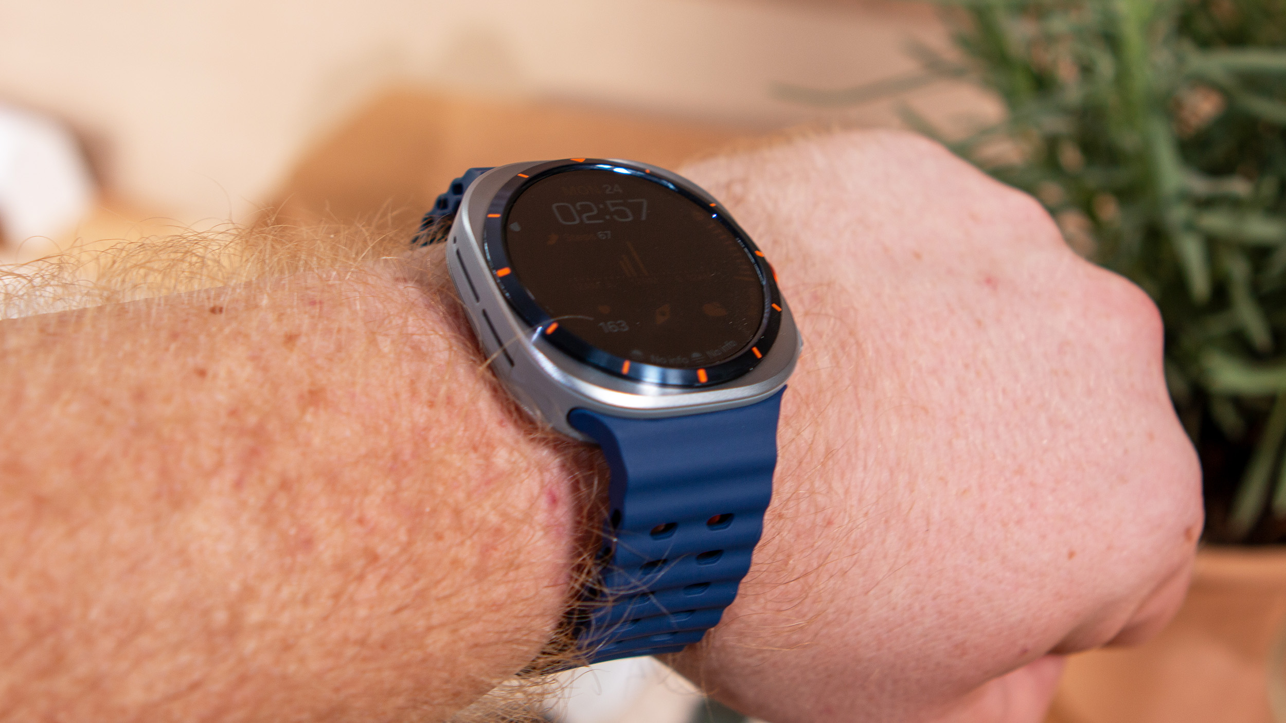 Samsung Galaxy Watch Ultra (2025) on wrist hands-on