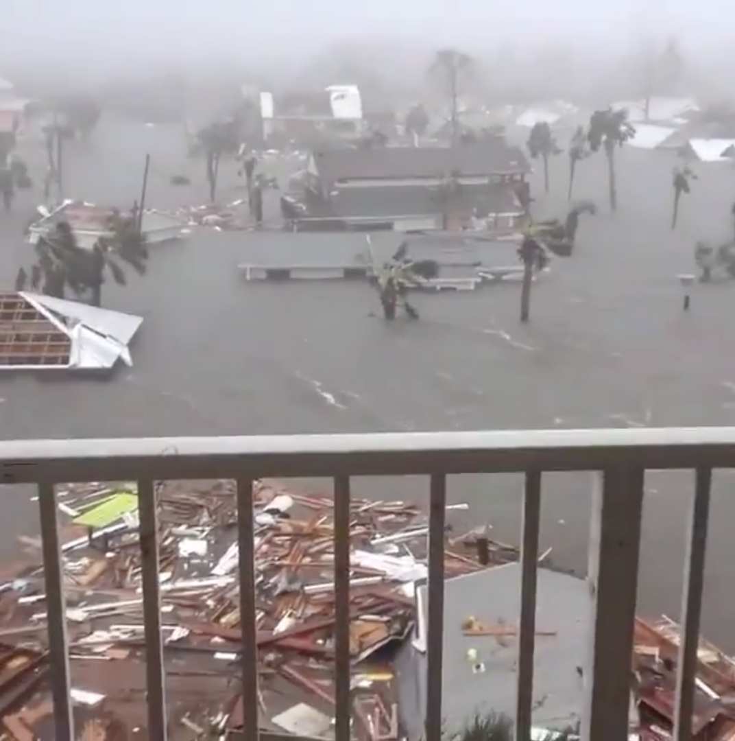 Damage from Hurricane Michael.