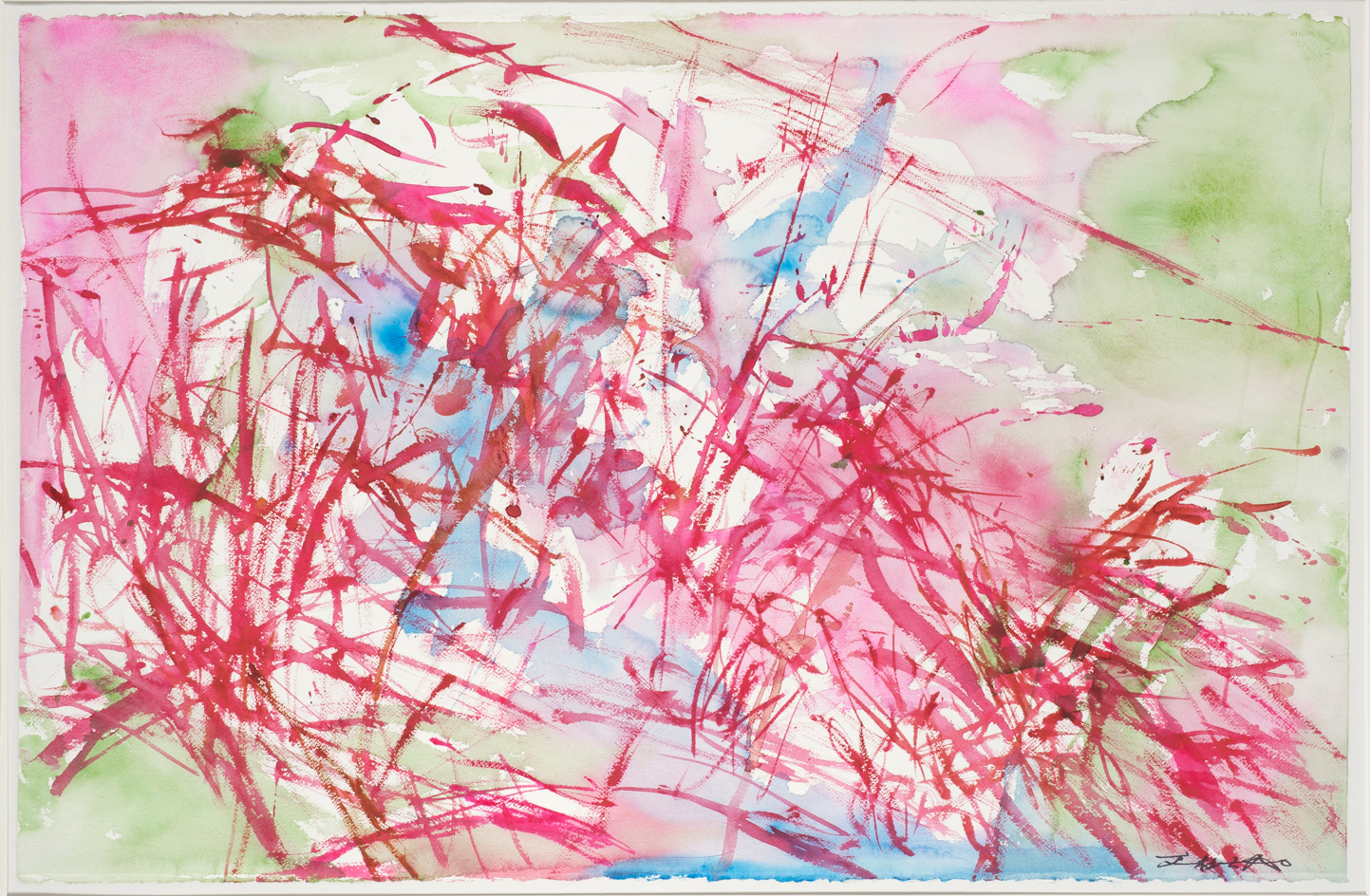 Zao Wou-Ki, ST aqua (2007-11) Gaudigny, 2007. Watercolour on paper, 66 x 102 cm