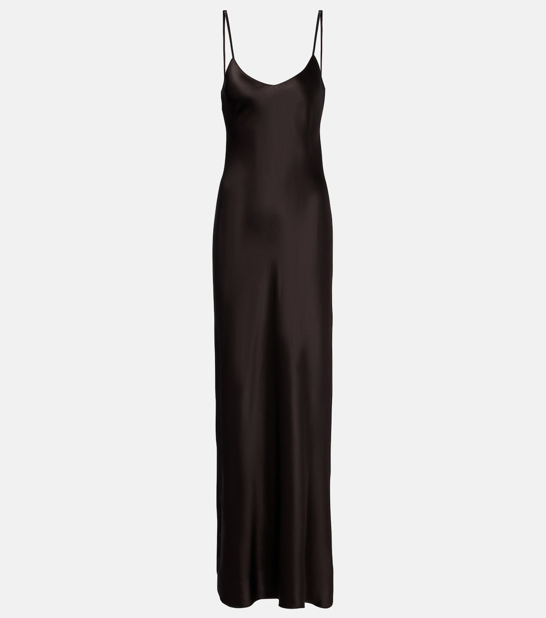 Cami Silk Charmeuse Slip Dress in Brown - Nili Lotan
