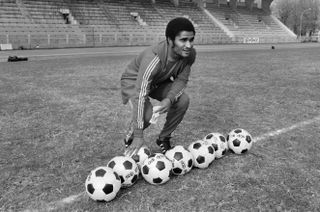 Benfica and Portugal great Eusebio poses for a picture in October 1973.