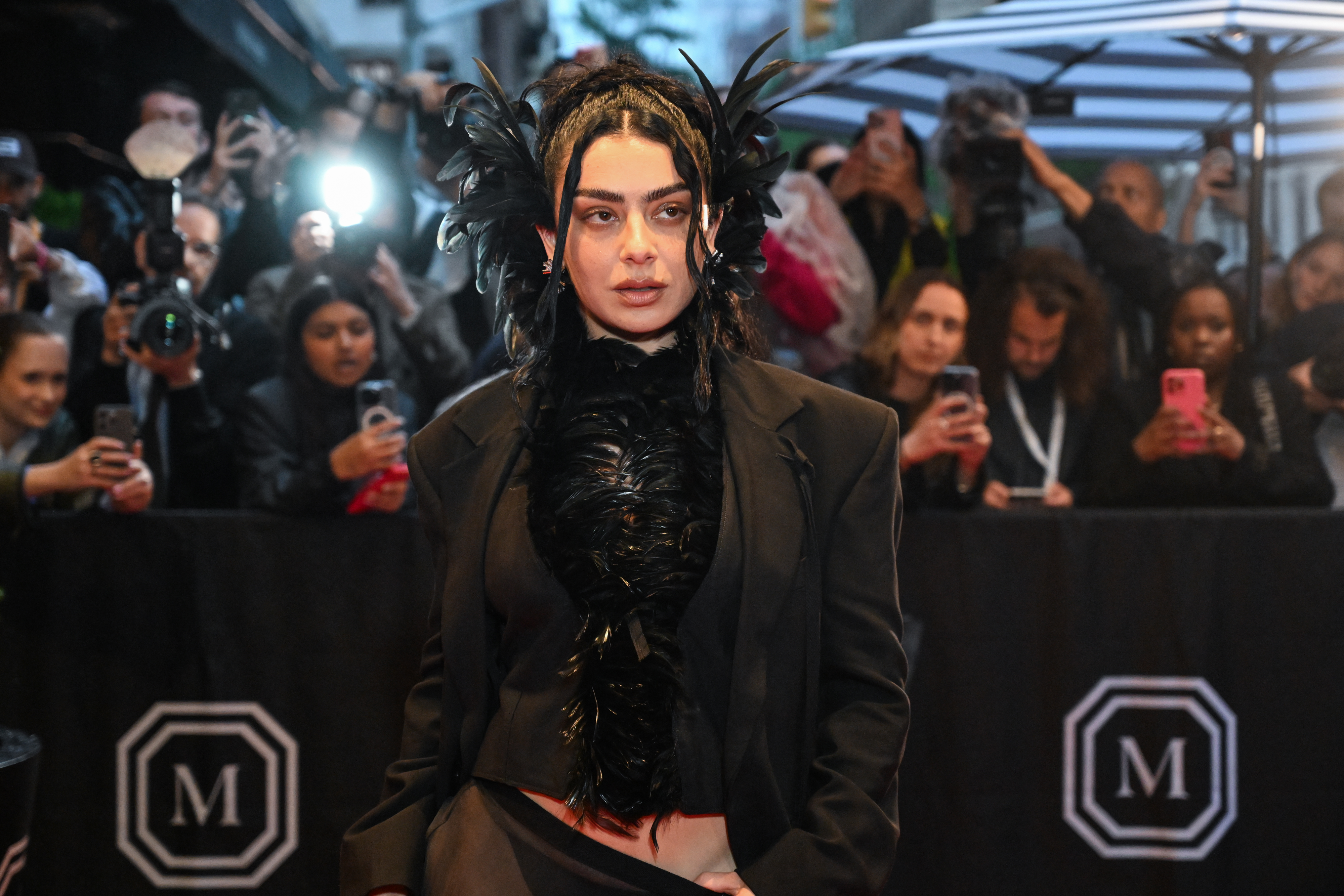 Charli XCX at The Mark Hotel before the 2025 Met Gala