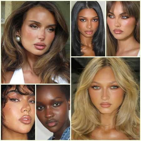 Tanielle Jae australian and aussie girl makeup trend collage of women with bronze makeup