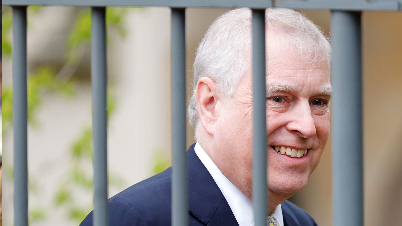 Prince Andrew, Duke of York attends the traditional Easter Sunday Mattins Service at St George&#039;s Chapel, Windsor Castle on March 31, 2024 in Windsor, England.