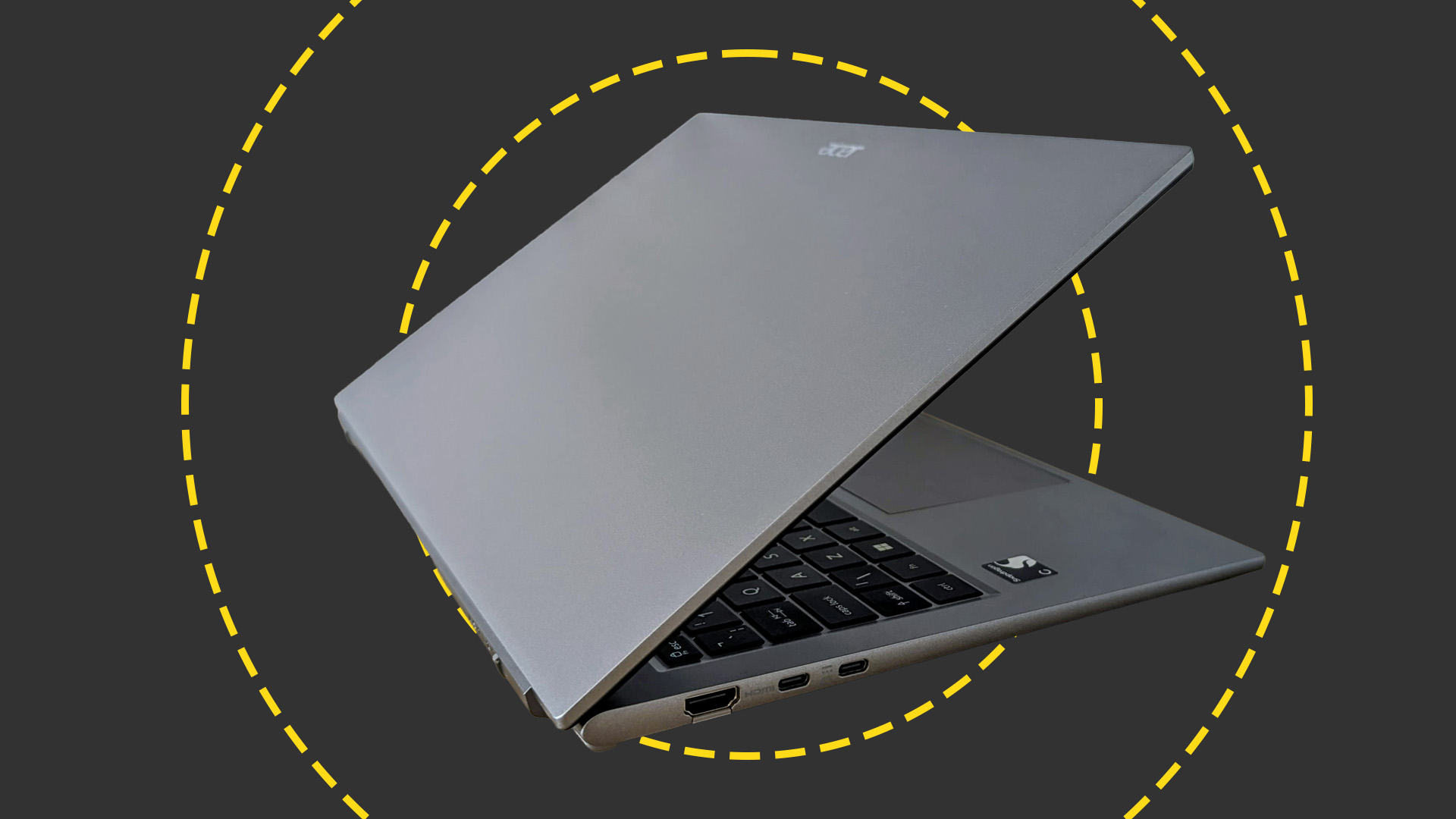 The Acer Aspire Go on the ITPro background