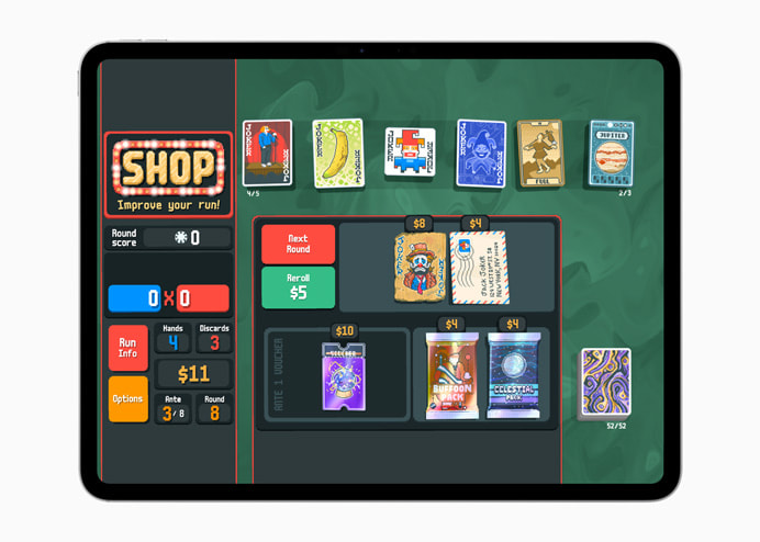 Balatro game on an iPad