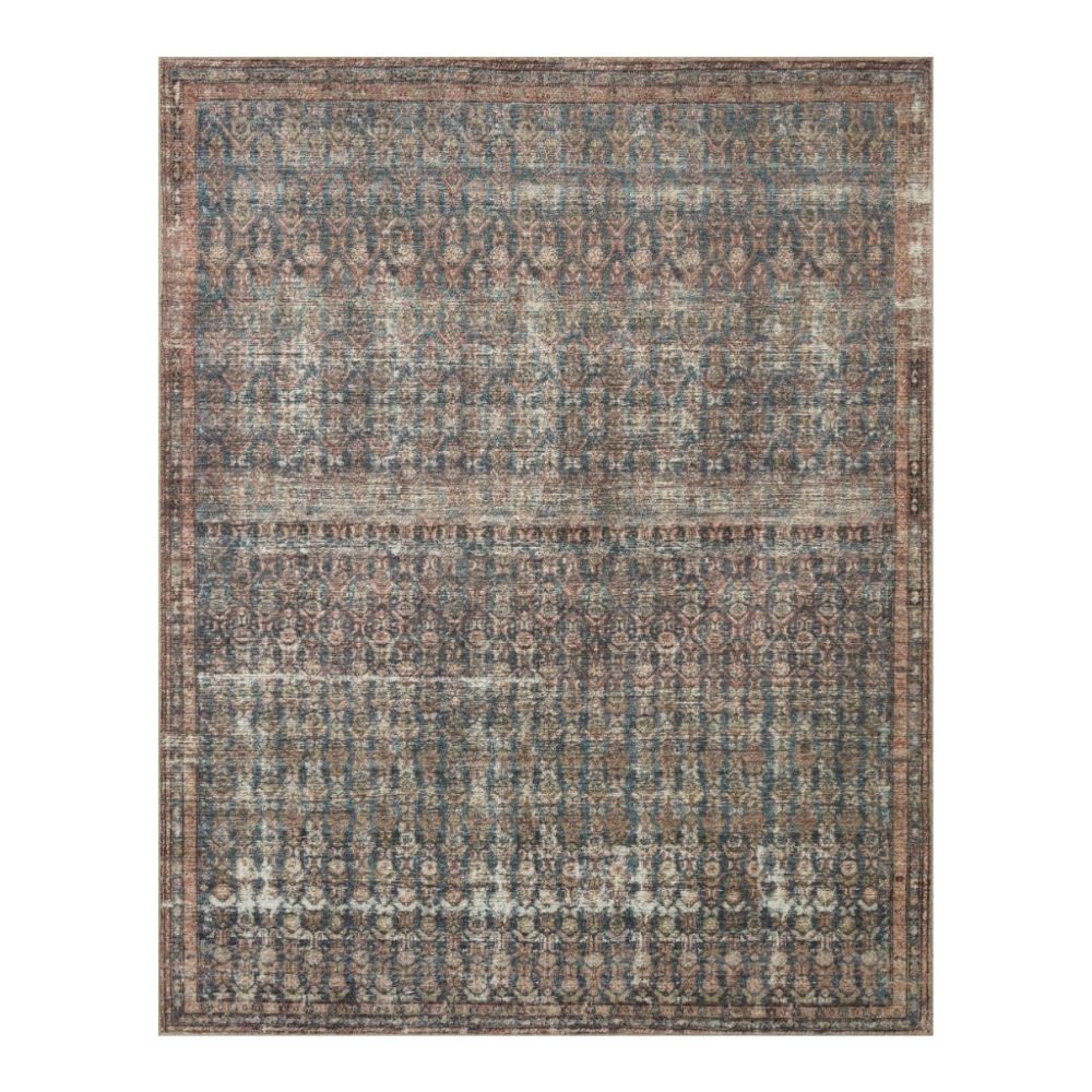 Amber Lewis Billie Area Rug in Ocean/Brick