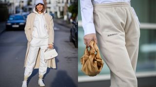 Street style images which show two women wearing Pangaia clothing
