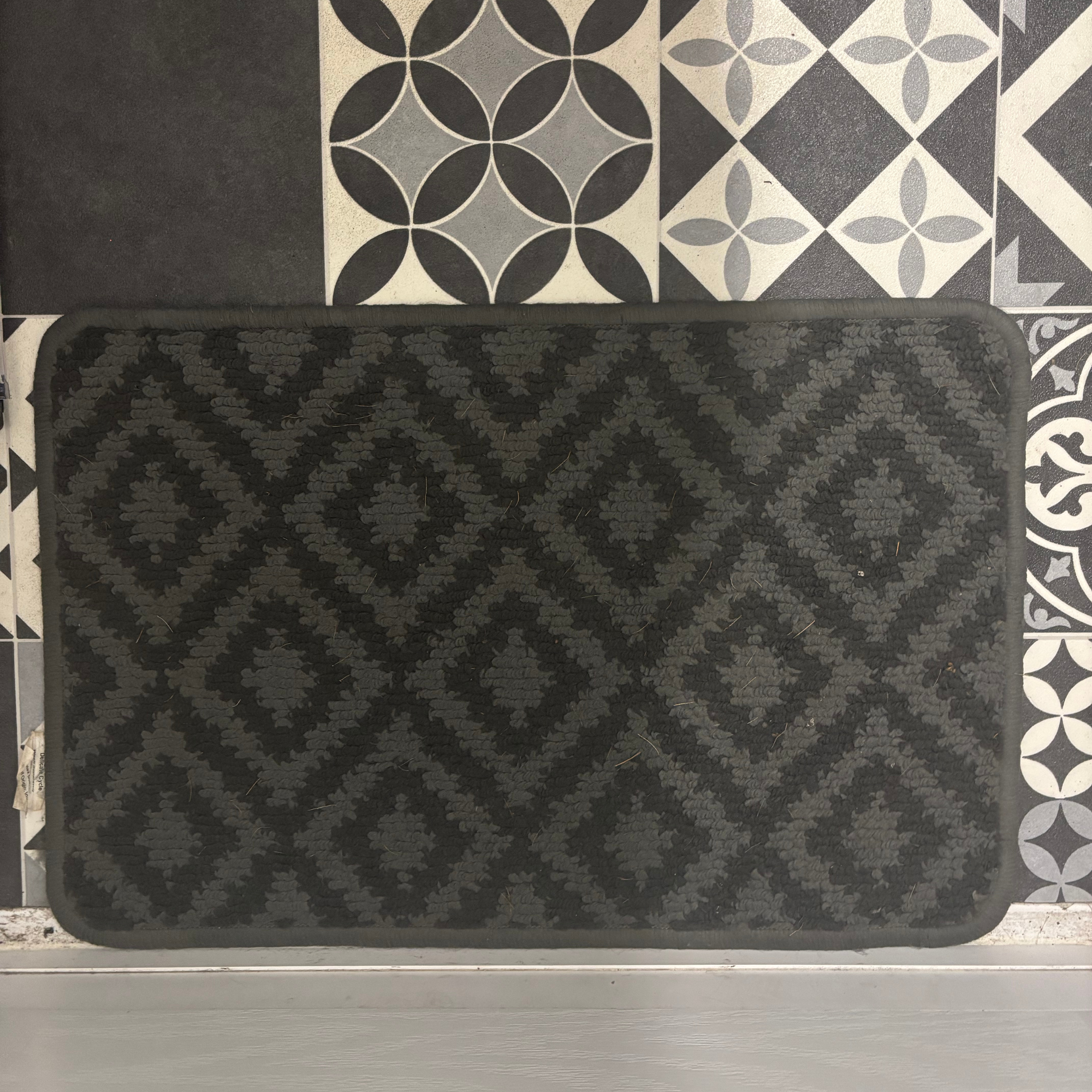 door mat after using the Shark HydroVac Cordless Hard Floor Cleaner 