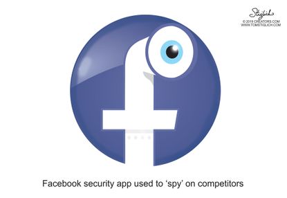Editorial Cartoon U.S. Facebook Logo security app