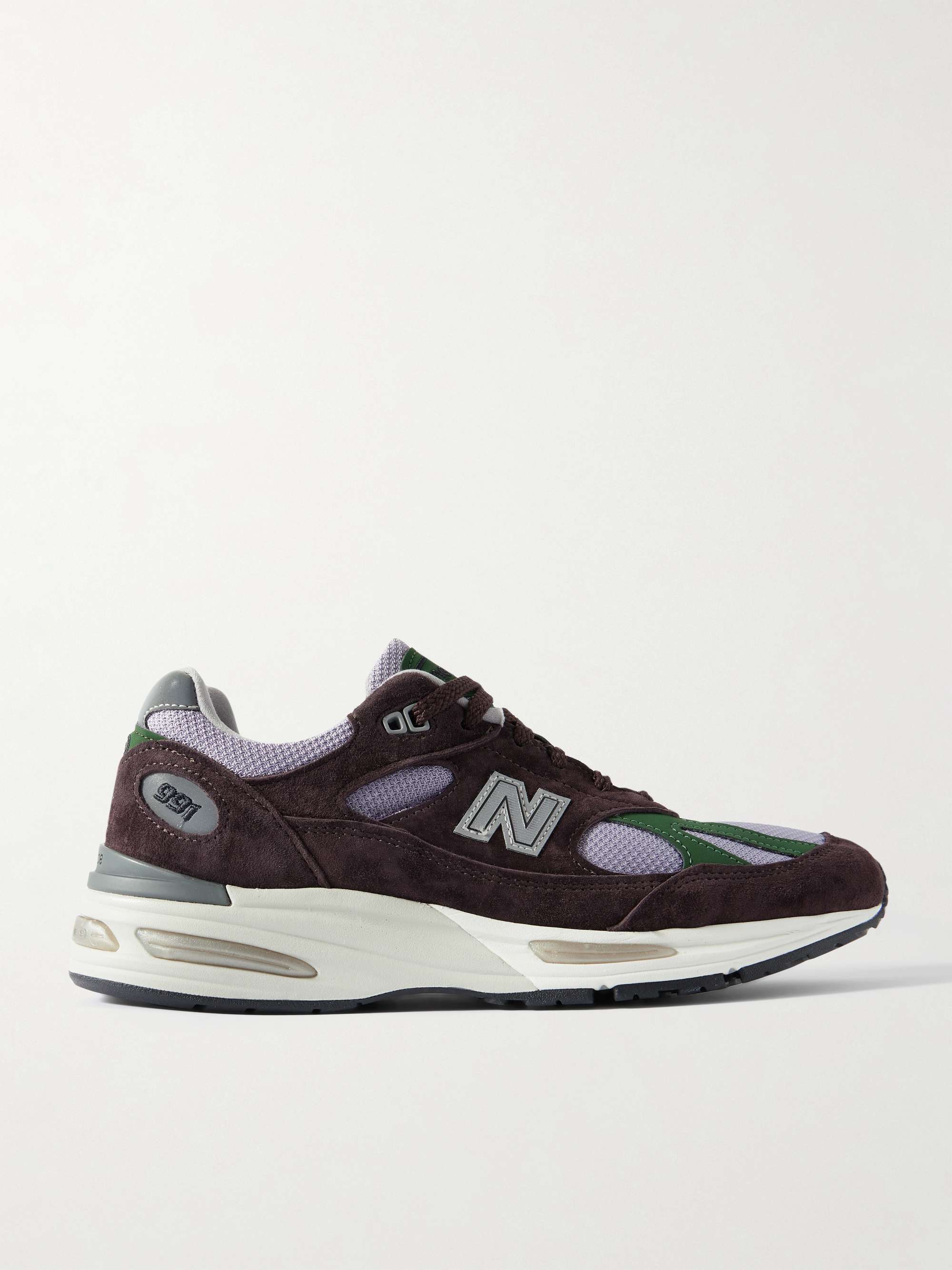 991 Leather- and Suede-Trimmed and Mesh Sneakers