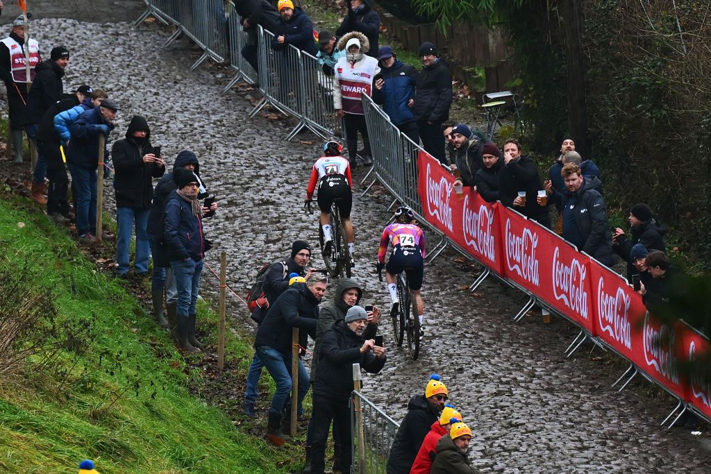 riders during the 2024 women's uci world cup race in namur