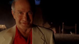 Close up of Ben Gazzara smiling in The Big Lebowski