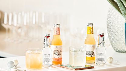 Cocktails and bottles