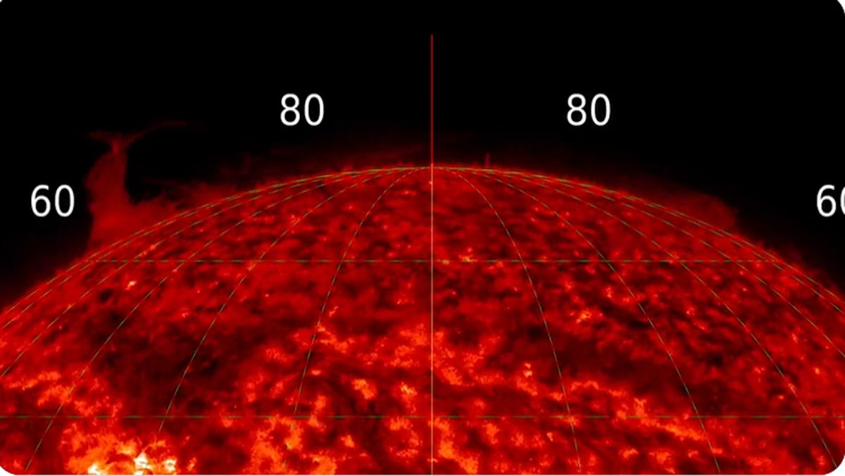 Strange unprecedented vortex spotted around the sun's north pole
