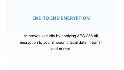 GoodSync's webpage discussing its encryption features