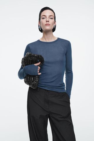 Crew-Neck Merino Wool Top