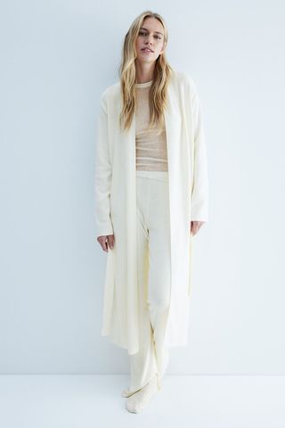 Long Tie-Belt Cardigan