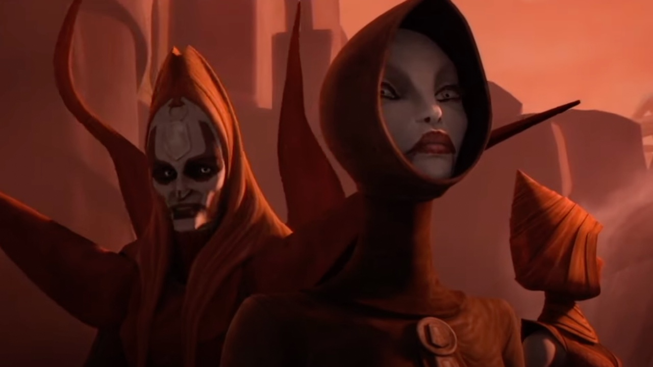 Asajj Ventress y Madre Talzin en Star Wars: The Clone Wars