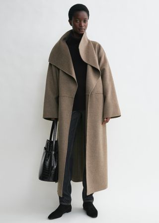 Signature Wool Cashmere Coat Oak Melange