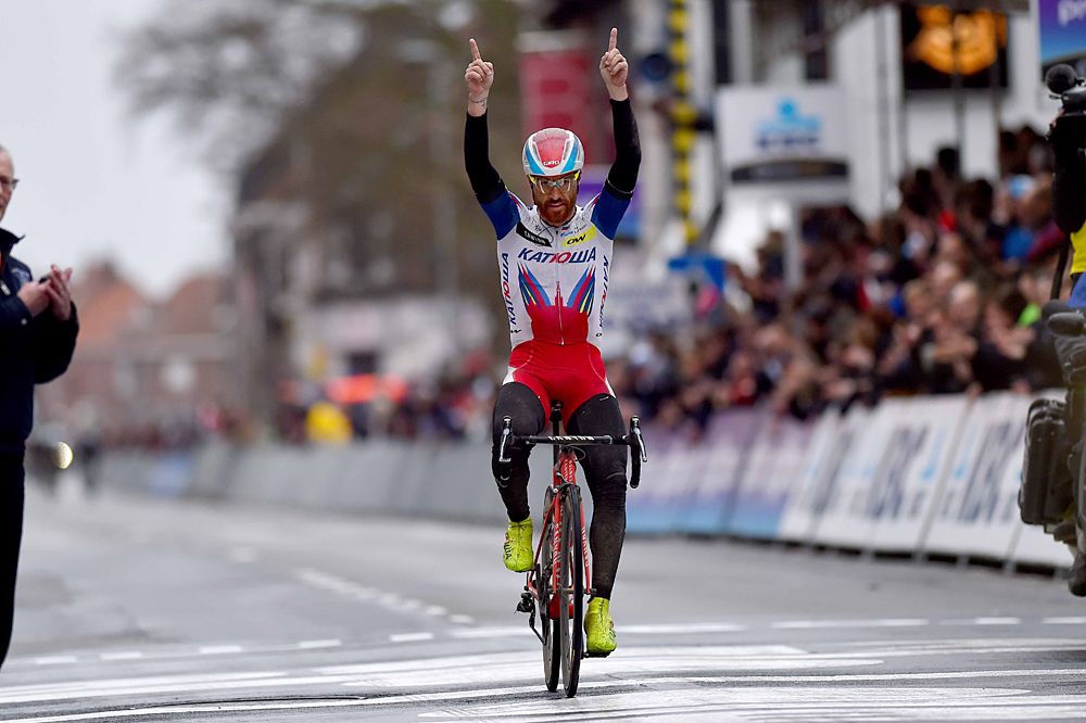 Luca Paolini (Katusha) wins Gent-Wevelgem