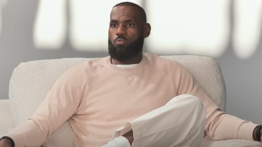 LeBron James speaks during an interview on Uninterrupted