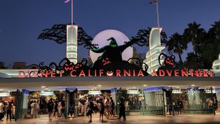 Disney California Adventure gate at Halloween