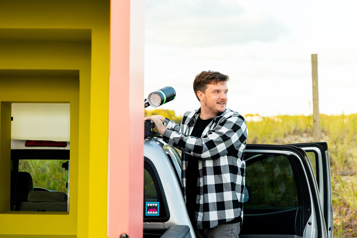 Behind-the-scenes photos from Jada and David's All About the Journey truck set across America