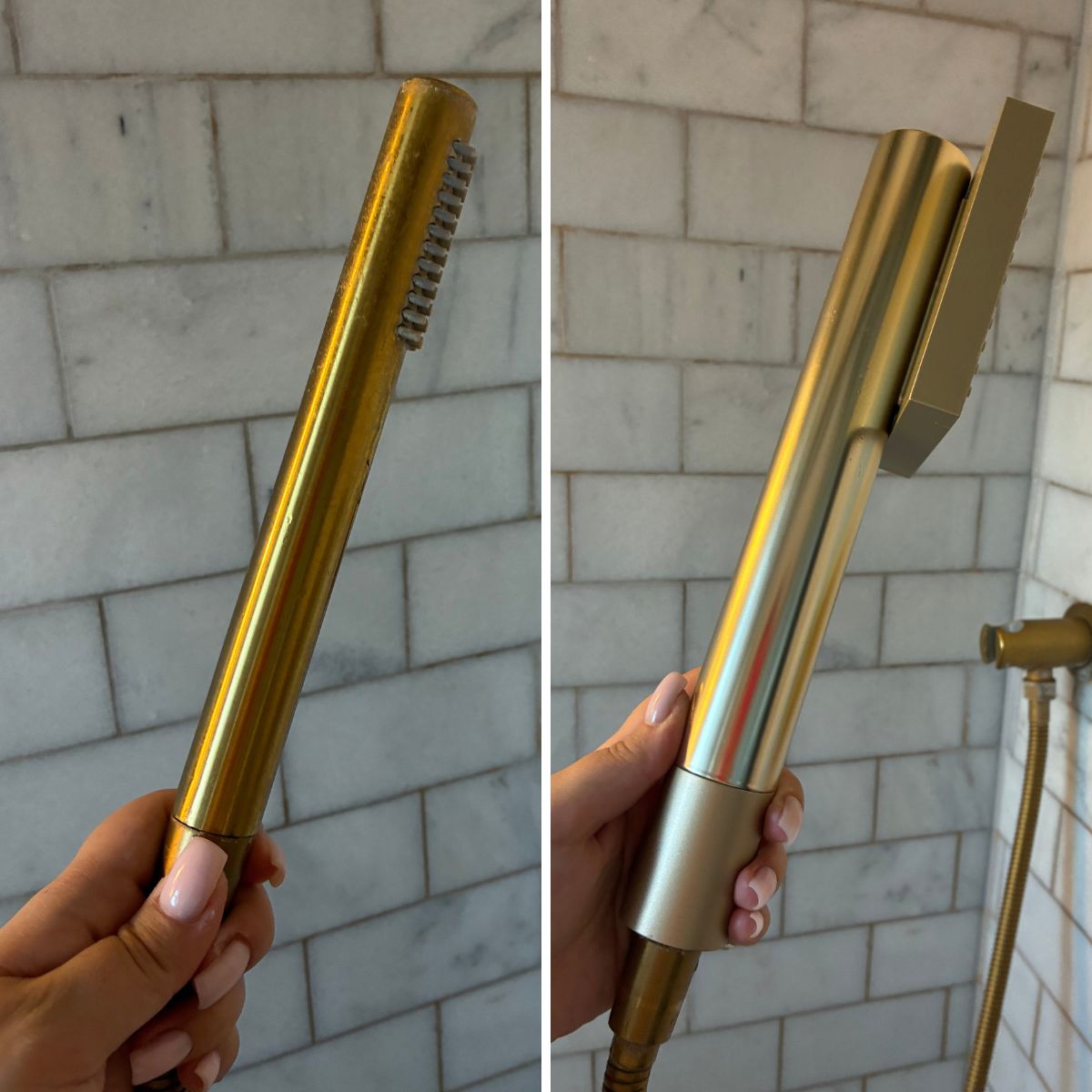 Regular shower head vs Water2skin