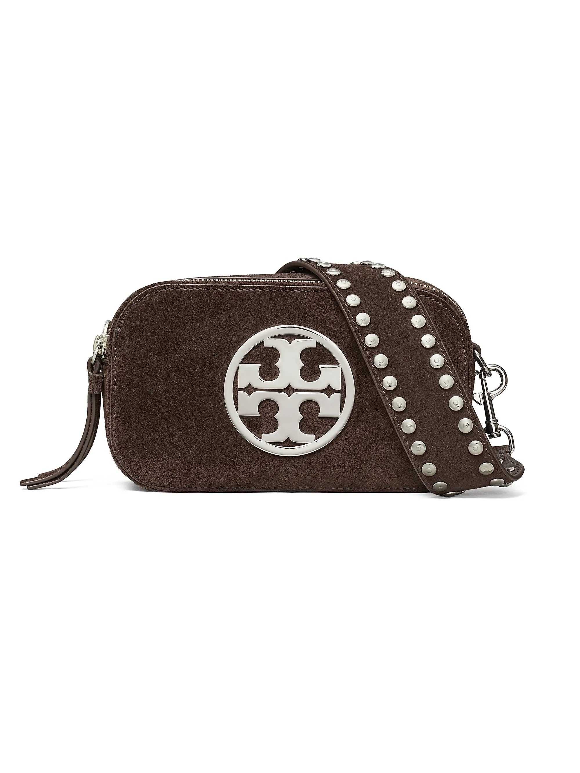 Mini Miller Logo Suede Crossbody Bag