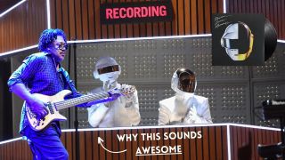Daft Punk performs onstage during the 56th GRAMMY Awards