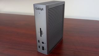 CalDigit Thunderbolt 4 dock on desk