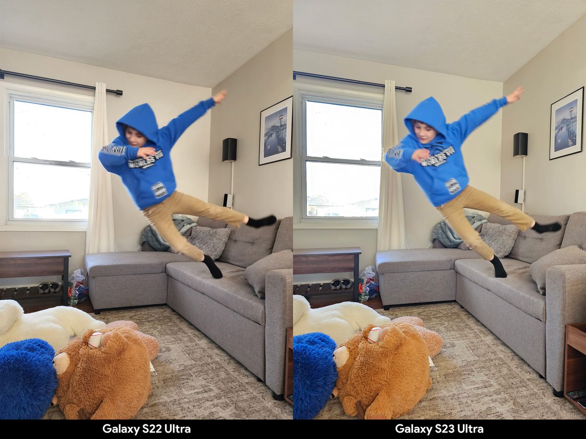 Comparing movement in photography between the Galaxy S22 Ultra and Galaxy S23 Ultra
