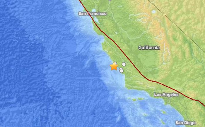 earthquake map