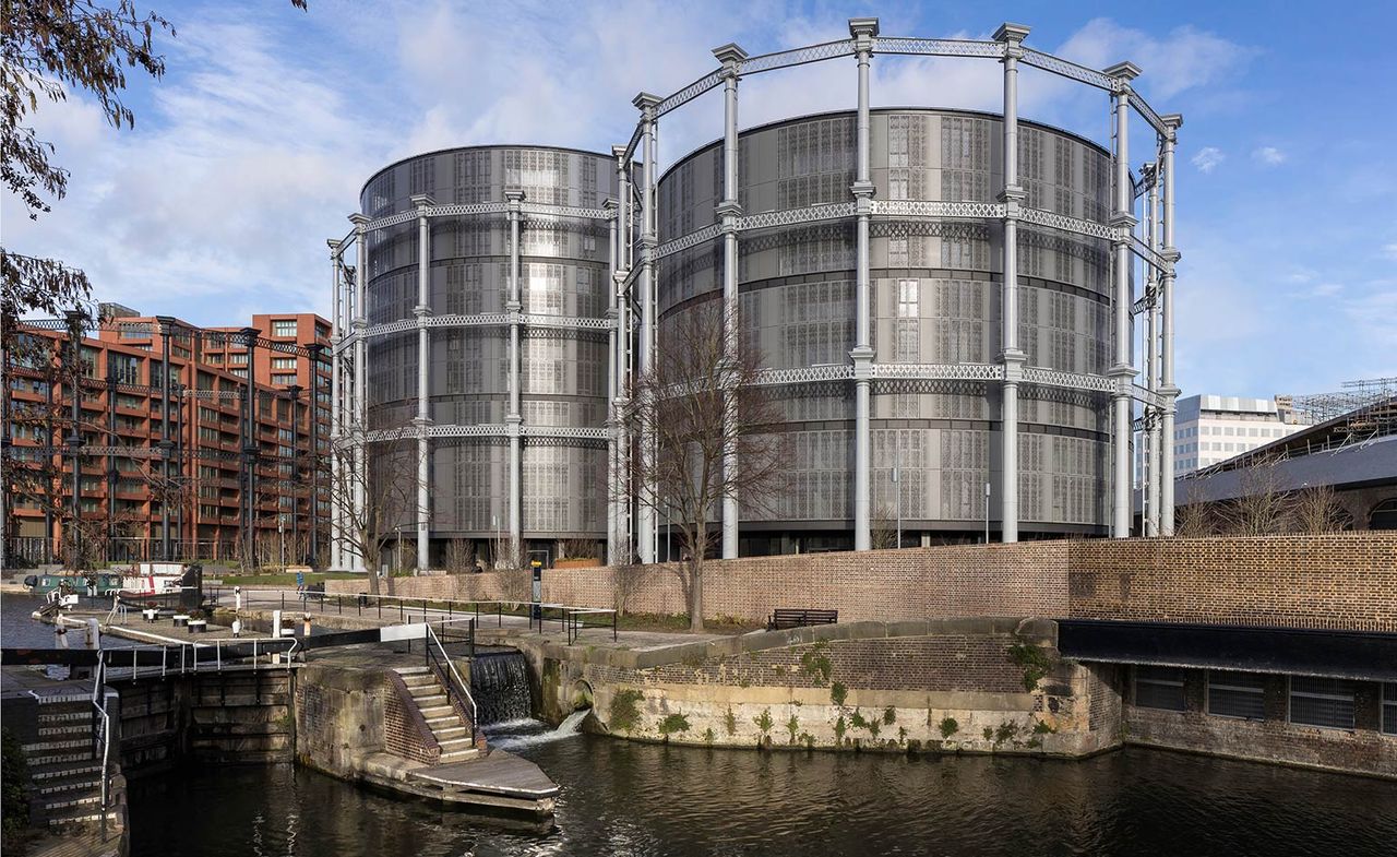 The Regents Canal And Gasholders residential development by Wilkinson Eyre