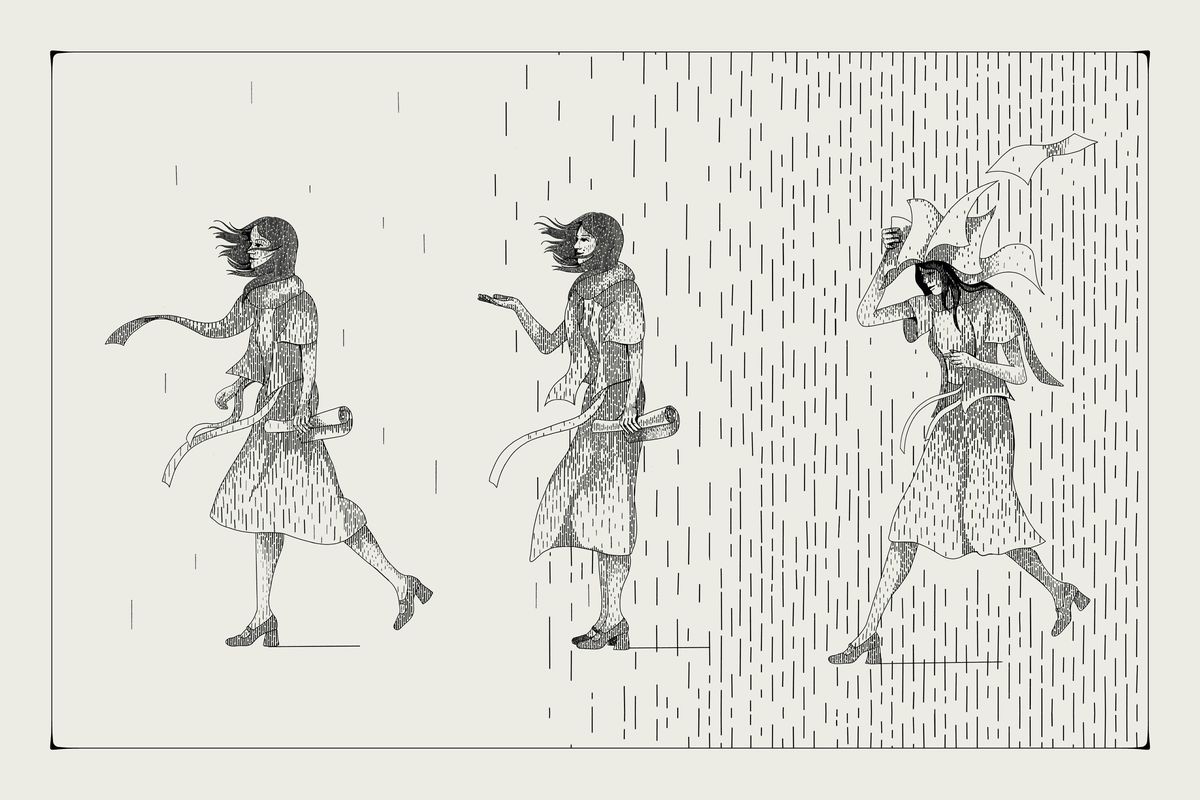 AME coffee branding based on concept of rain