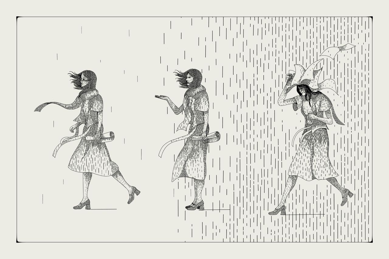 AME coffee branding based on concept of rain