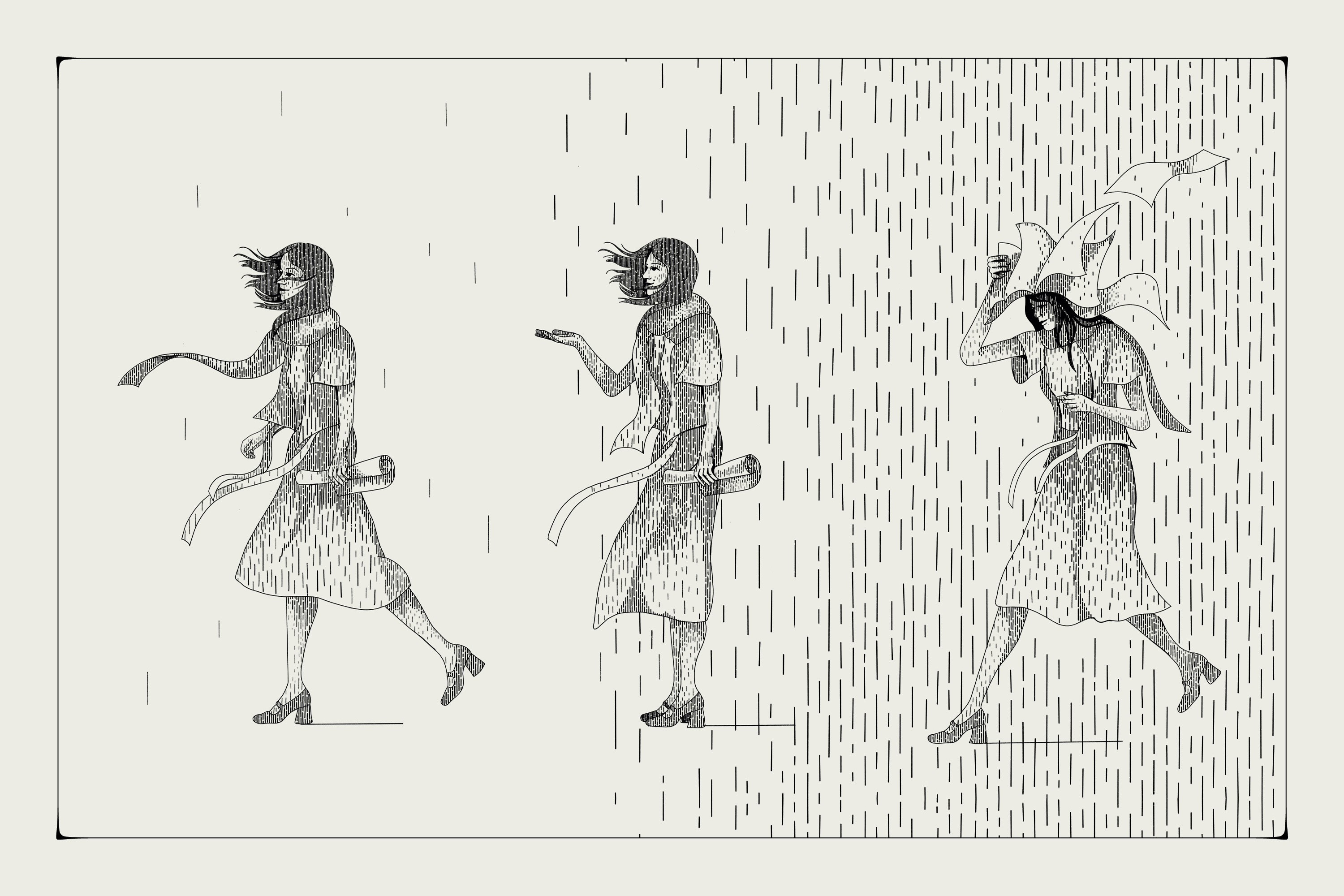 AME coffee branding based on concept of rain