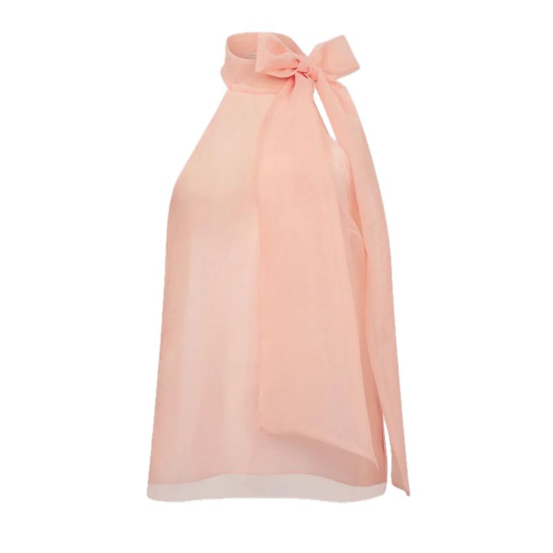 Monsoon, Vera Sleeveless Organza Pussybow Top