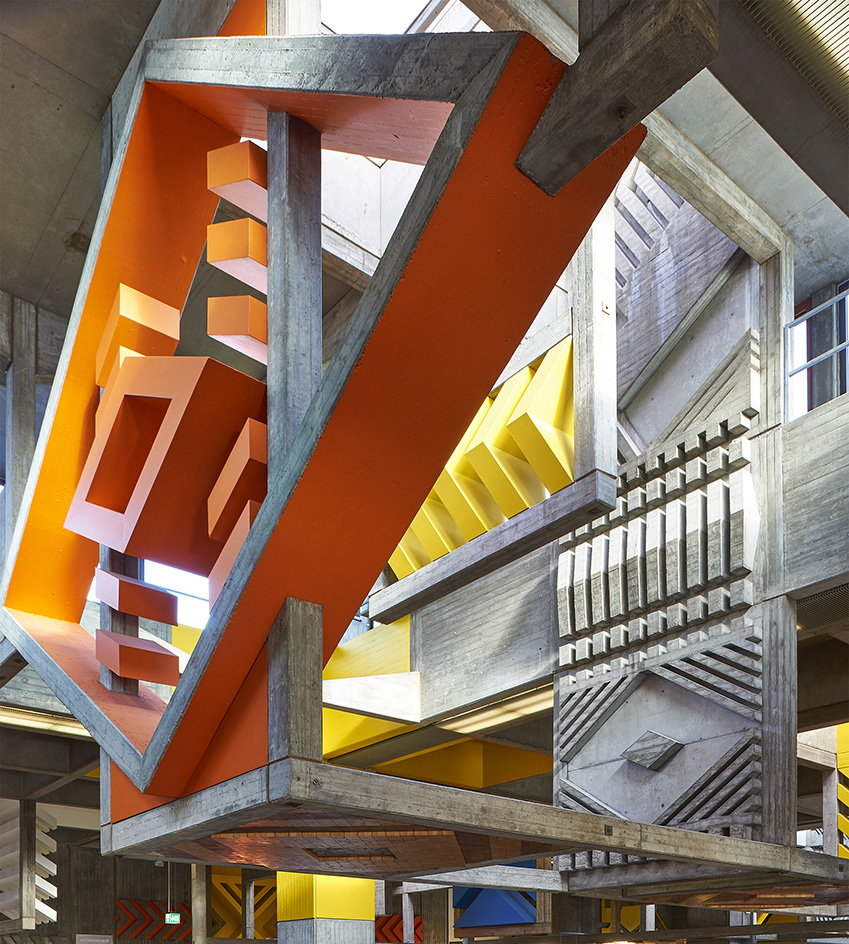 Brutalist Interiors, Cafeteria, Saarland UniversityWalter Schrempf and Otto Herbert Hajek, 1963–70Saarbrücken, Germany