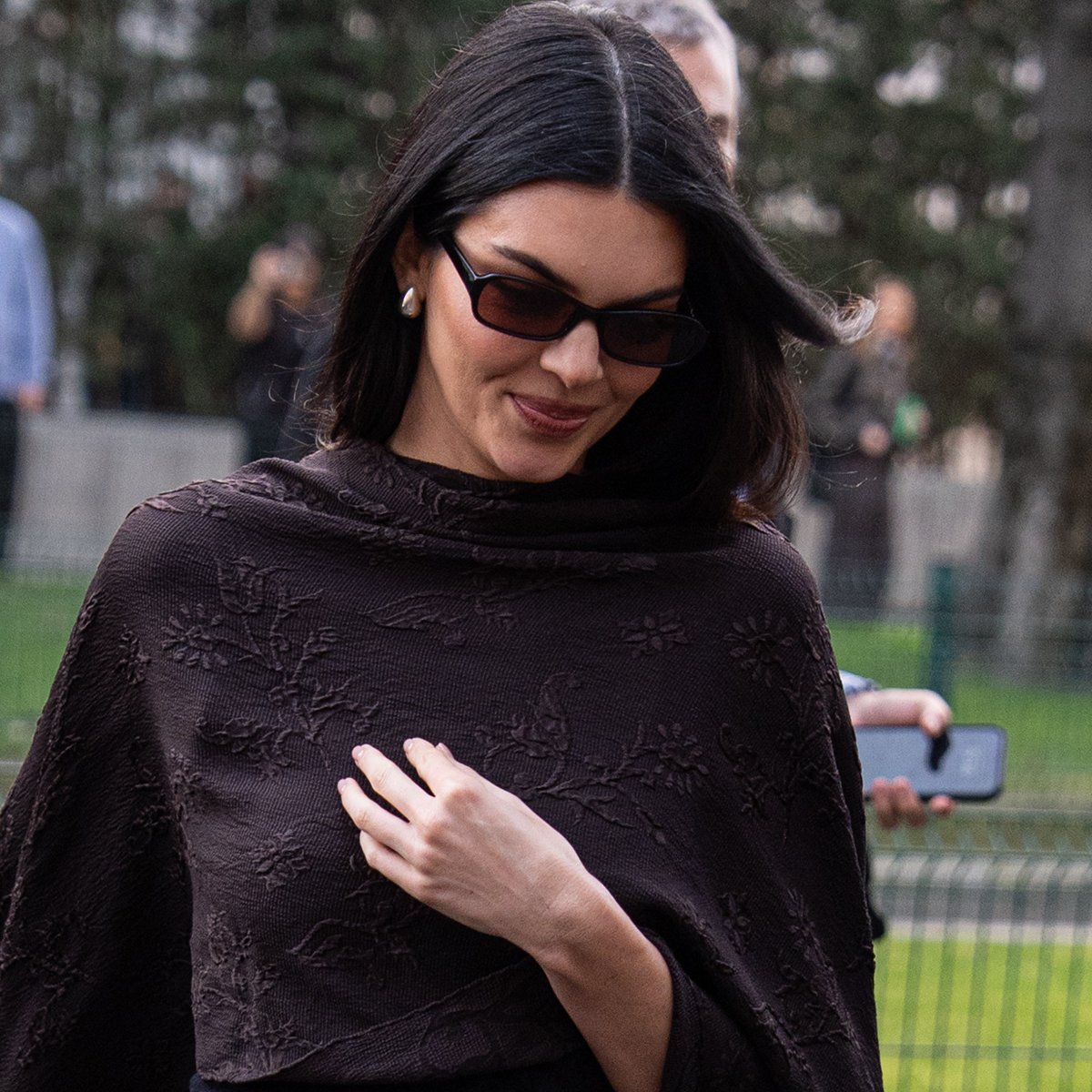 Kendall Jenner is seen at Emporio Armani show during the Milan Fashion Week - Womenswear Fall/Winter 2026/2027 on February 26, 2026 in Milan, Italy. 