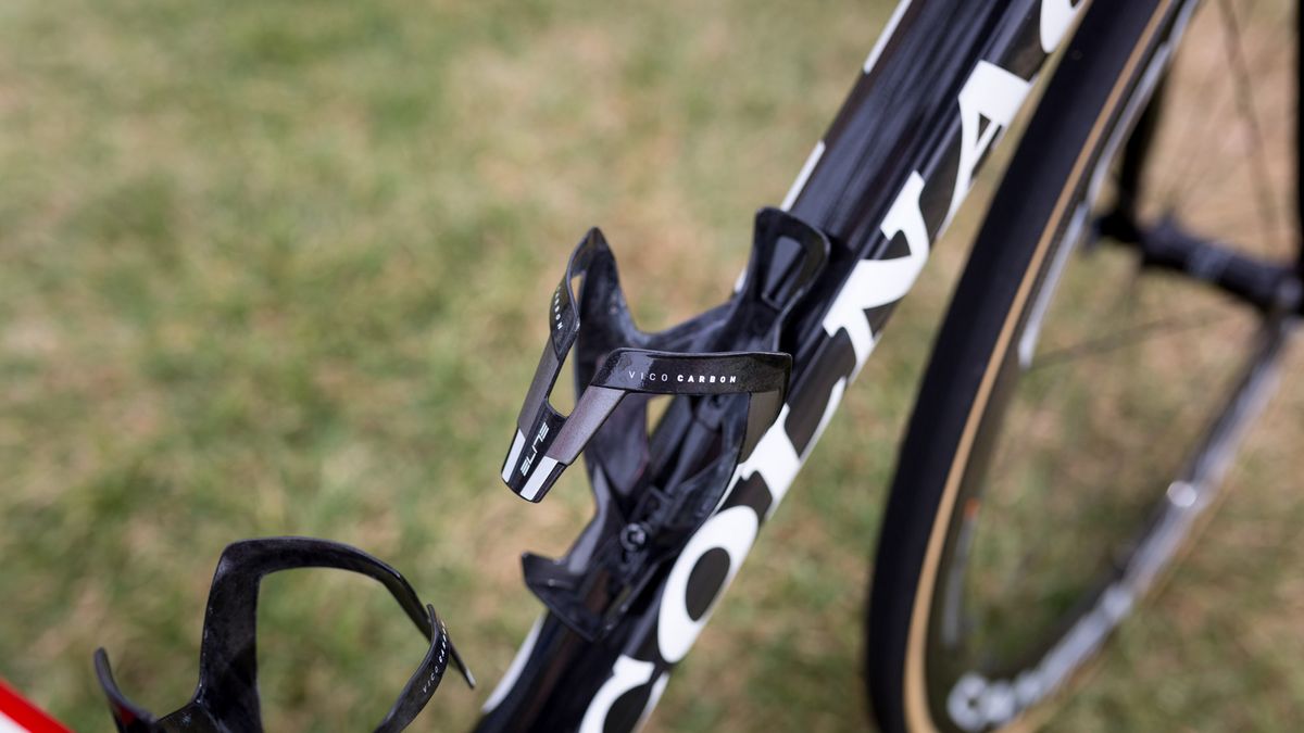 The team run Elite Vico Carbon bottle cages