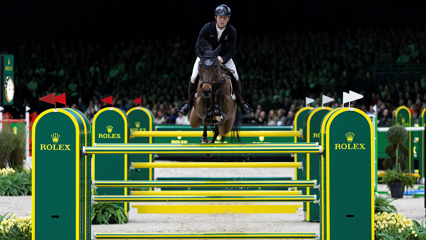 Dutch Masters grand prix runners-up Scott Brash and Hello Chadora Lady.