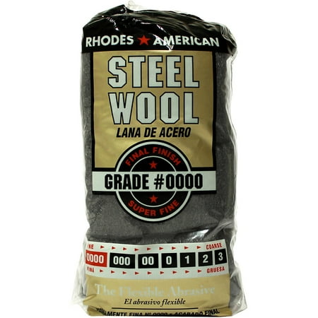 Homax Rhodes American Steel Wool Super Fine, Grade 0000, 12 Pads