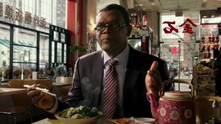 Samuel L Jackson talks over Chinese food in xXx: The Return of Xander Cage.