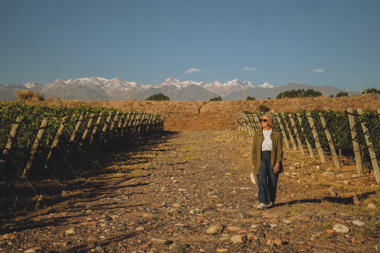 Susana Balbo in a vineyard