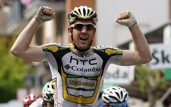 Matthew Goss (Columbia - HTC) takes the biggest win of his career in the Giro's ninth stage.