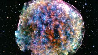 Remnants of the Tycho supernova some 9,000 light-years away from Earth.